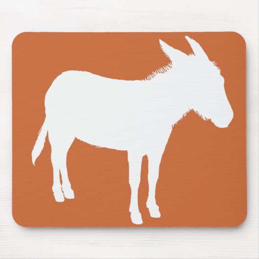 Donkey Silhouette Mousepad Muismat (Voorkant)