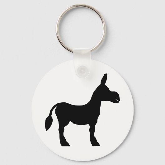 Donkey Silhouette Sleutelhanger (Voorkant)