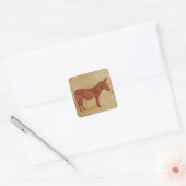 Donkey Silhouette Sticker (Envelop)