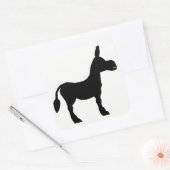 Donkey Silhouette Vierkante Sticker (Envelop)