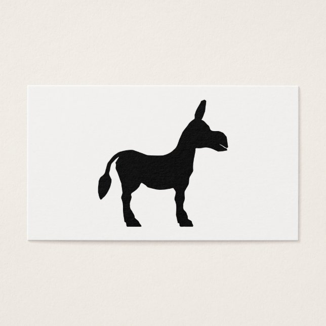 Donkey Silhouette Visitekaartjes (Voorkant)