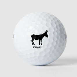 Donkey Silhouette - Zwart Dier Golfballen