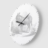 Donkey Sketch Wall Clock Grote Klok (Hoek)