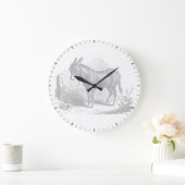 Donkey Sketch Wall Clock Grote Klok (Huis)