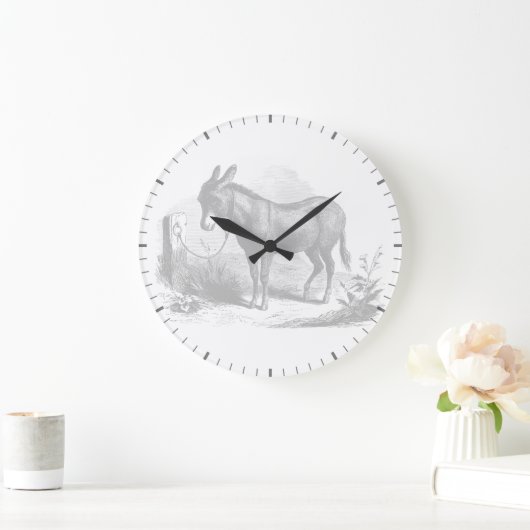 Donkey Sketch Wall Clock Grote Klok (Huis)