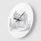 Donkey Sketch Wall Clock Grote Klok (Hoek)