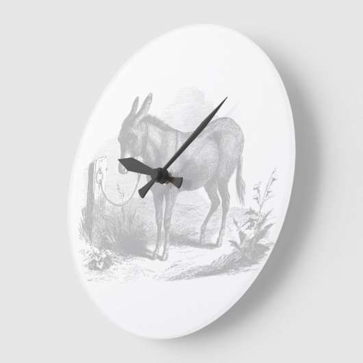 Donkey Sketch Wall Clock Grote Klok (Hoek)