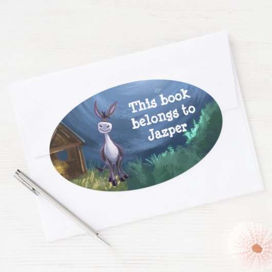 Donkey Stationery Ovale Sticker (Envelop)