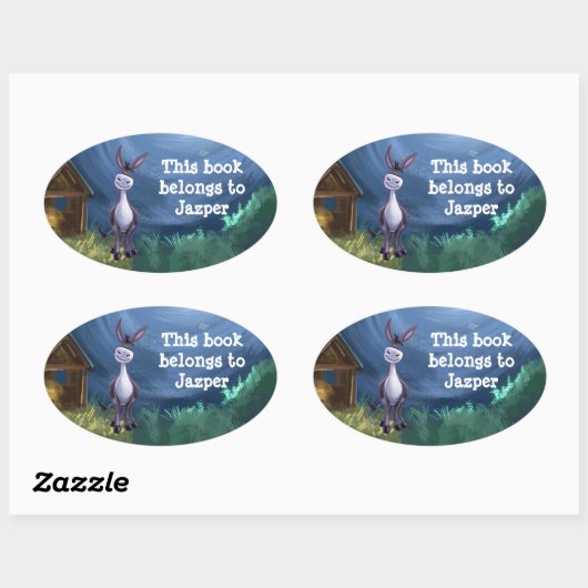 Donkey Stationery Ovale Sticker (Vel)