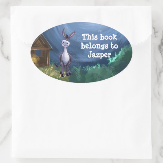 Donkey Stationery Ovale Sticker (Tas)