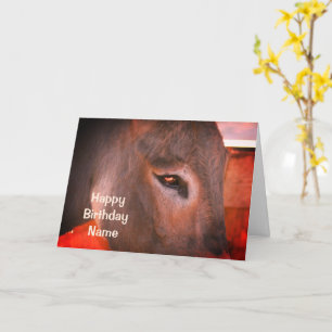 Donkey Thoughts Specialized Animal Birthday Kaart