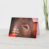 Donkey Thoughts Specialized Animal Birthday Kaart (Voorkant)
