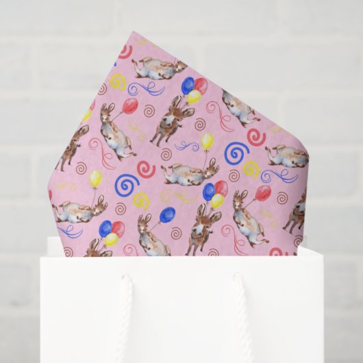 Donkey Tissue Paper in Pink Tissuepapier (Cadeauzakje)