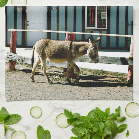 Donkey Town Oatman Arizona Theedoek (Gevouwen)