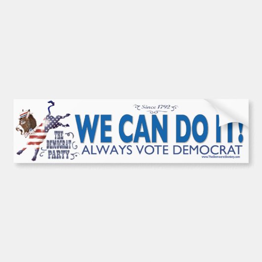 Donkey USA Kick Bumpersticker  (Voorkant)