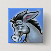 Donkey Vierkante Button 5,1 Cm (Voorkant)