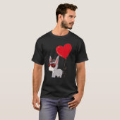 Donkey With Heart Balloon Valentines Day Love Boys T-shirt (Voorkant volledig)