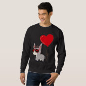 Donkey With Heart Balloon Valentines Day Love Boys Trui (Voorkant volledig)