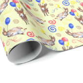 Donkey Wrapping Paper in Yellow Cadeaupapier (Rol Hoek)