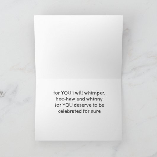 DONKEY ZEGT **MOOI BIRTHDAAG OP U** KAART (Binnen)