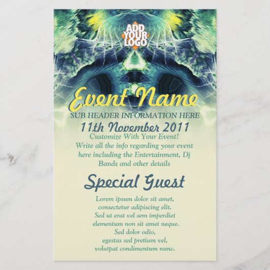 DonkEyez Fractal Art Custom Event Flyer (Voorkant)