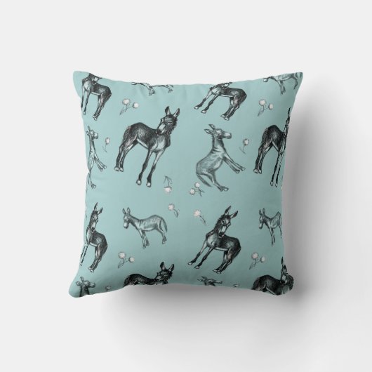 Donkeys en Dandelions Kussen (Achterkant)