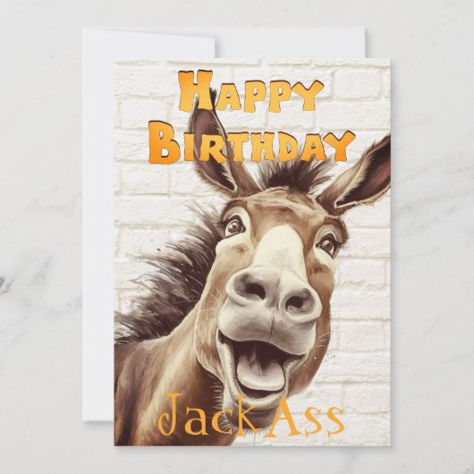 Donkey's Funny Verjaardag Vakantie Kaart (Voorkant)
