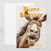 Donkey's Funny Verjaardag Vakantie Kaart (Voorkant / Achterkant)