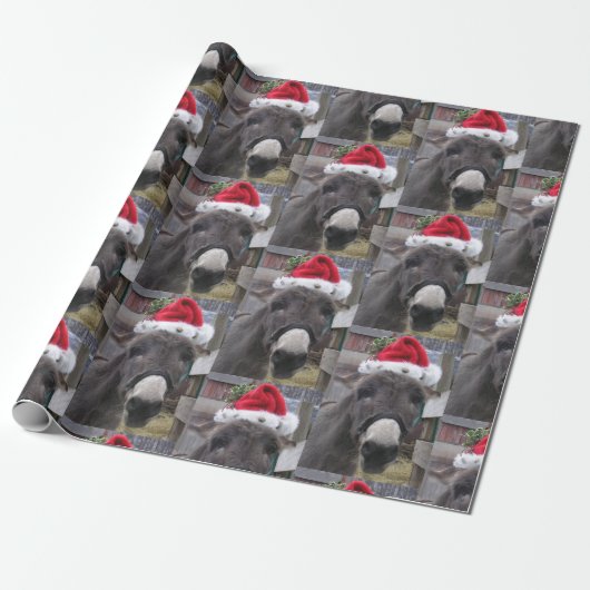 "Donkeys maken geweldige Santas!" Cadeaupapier (Uitgerold)