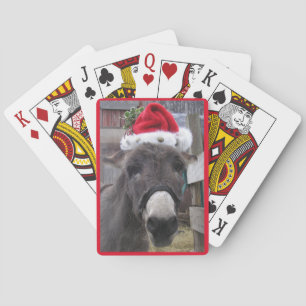 "Donkeys maken geweldige Santas" Pokerkaarten