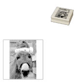 "Donkeys maken geweldige Santas!" Rubberstempel (Gestempeld)
