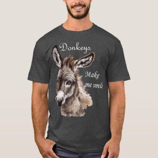 Donkeys maken me een glimlach-achtige miniatuur Do T-shirt