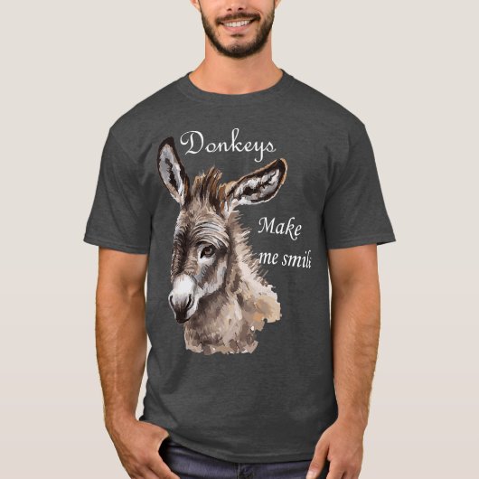 Donkeys maken me een glimlach-achtige miniatuur Do T-shirt (Voorkant)