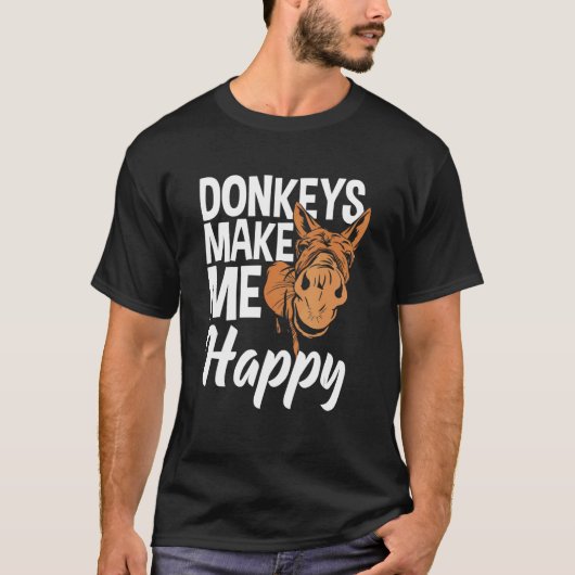 Donkeys maken me Happy Donkey T-shirt (Voorkant)