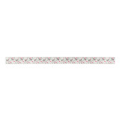 Donkeys & Pink Roses Satin Ribbon in White Satijnen Lint (Voorkant)