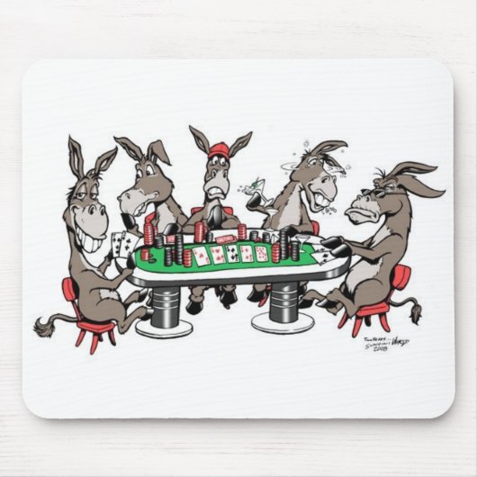 DONKEYS PLAY'IN POKER MUISMAT (Voorkant)