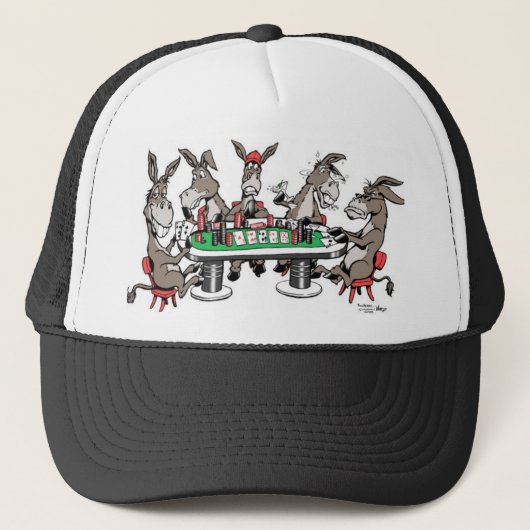 Donkeys spelen in Poker Trucker Pet (Voorkant)