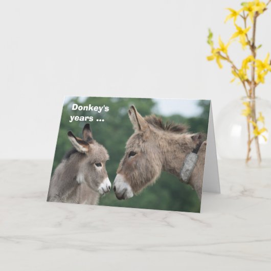 Donkey's years/ears card kaart (Gele Bloem)