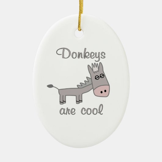 Donkeys zijn cool keramisch ornament (Voorkant)