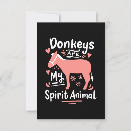 Donkeys zijn mijn levende dieren RSVP kaartje (Voorkant)