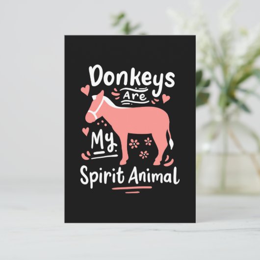 Donkeys zijn mijn levende dieren RSVP kaartje (Staand voorkant)