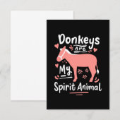 Donkeys zijn mijn levende dieren RSVP kaartje (Voorkant / Achterkant)