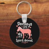 Donkeys zijn mijn levende dieren sleutelhanger (Voorkant)