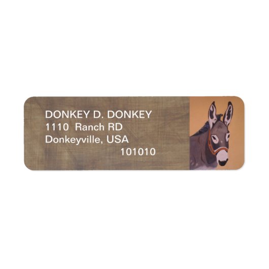 Donkeyville Adresetiketten Etiket (Voorkant)