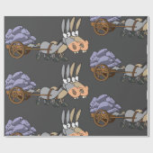 Donkies Pulling A Cart Cadeaupapier (Vlak)