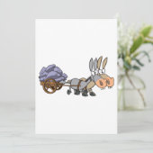 Donkies Pulling A Cart Kaart (Staand voorkant)