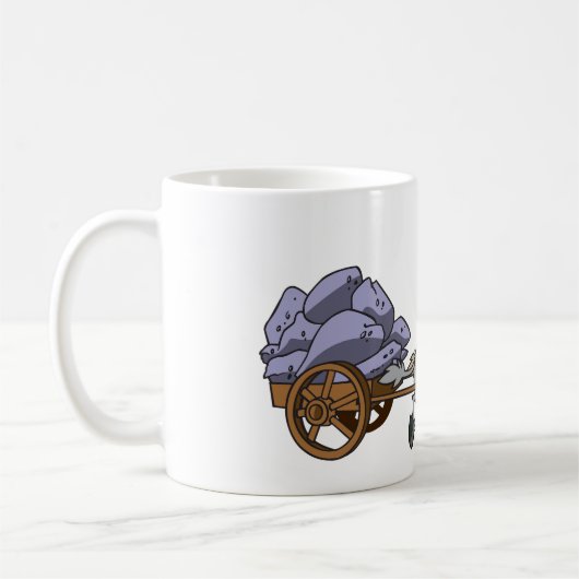 Donkies Pulling A Cart Koffiemok (Links)