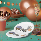 Donkies Pulling A Cart Papieren Bordje