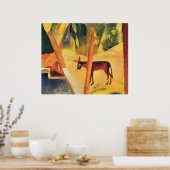 Donkoenen in de palmen door August Macke Poster (Keuken)