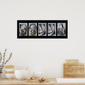 DONNA  Alfabet Letter Name Art Poster (Keuken)